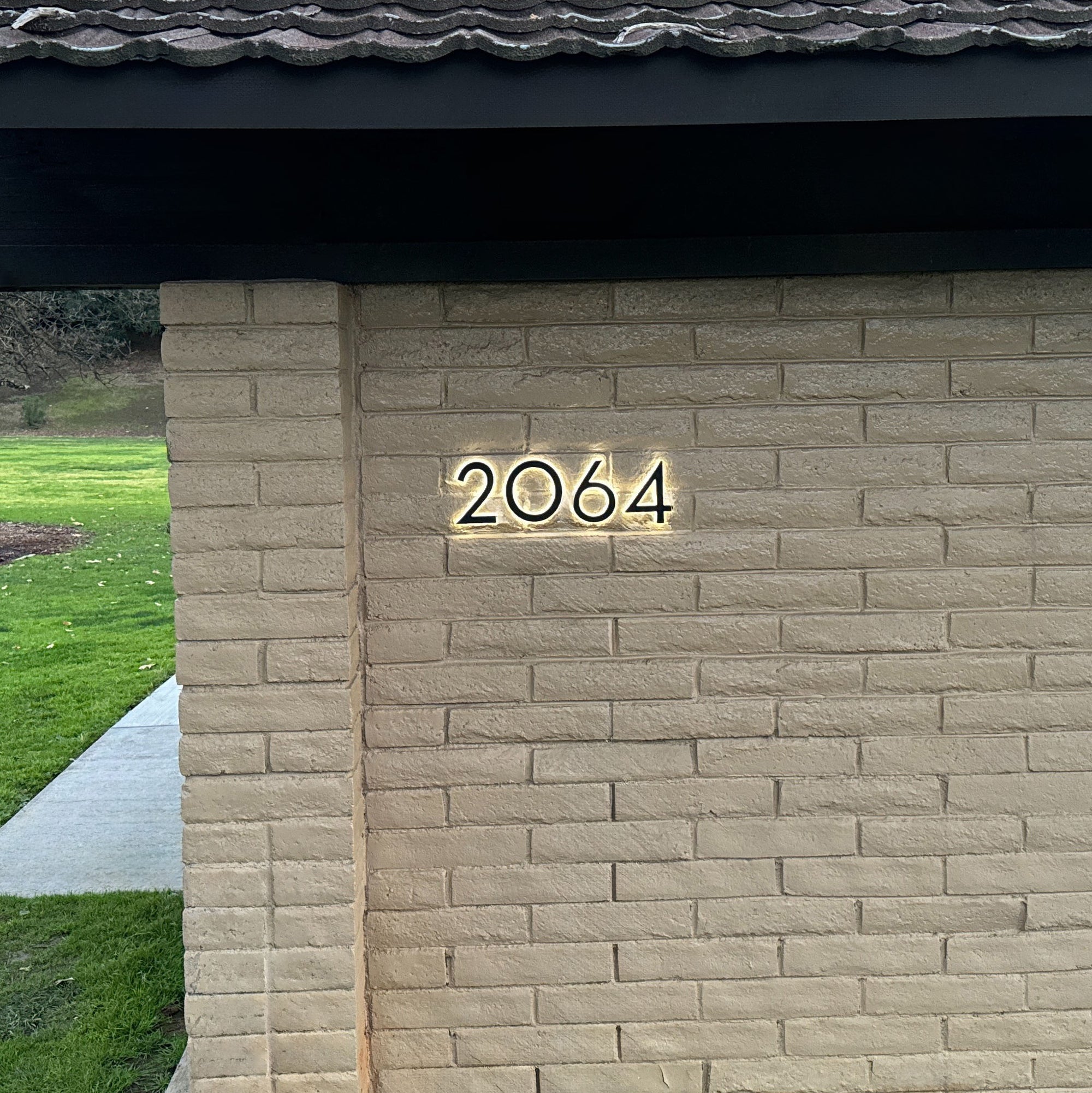 Backlit LED House Address Numbers