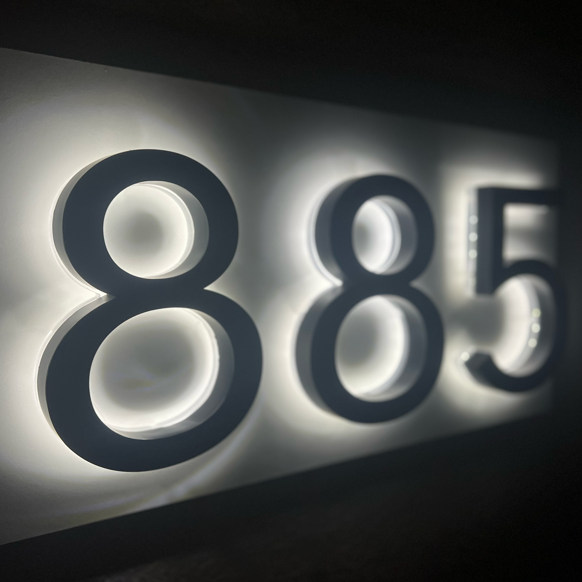 Backlit LED House Address Numbers