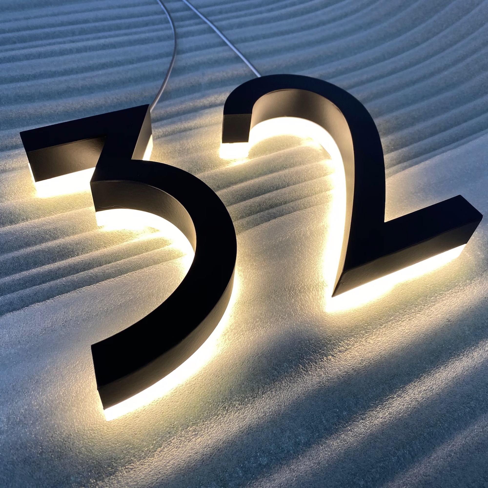 Backlit LED House Address Numbers